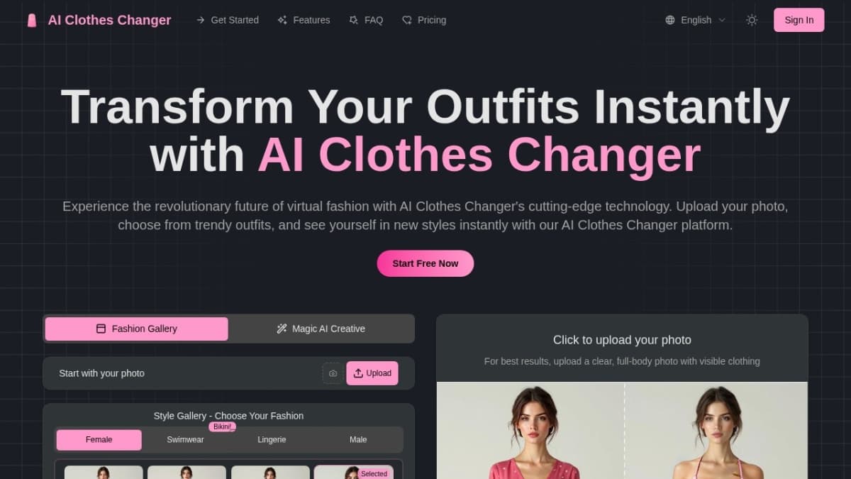 AI Clothes Changer — Instantly Transform Your Look with Virtual Fashion