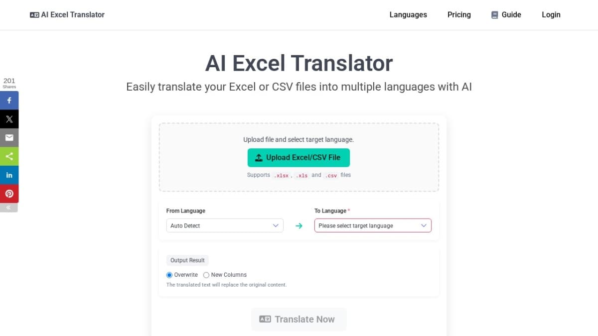 AI Excel Translator