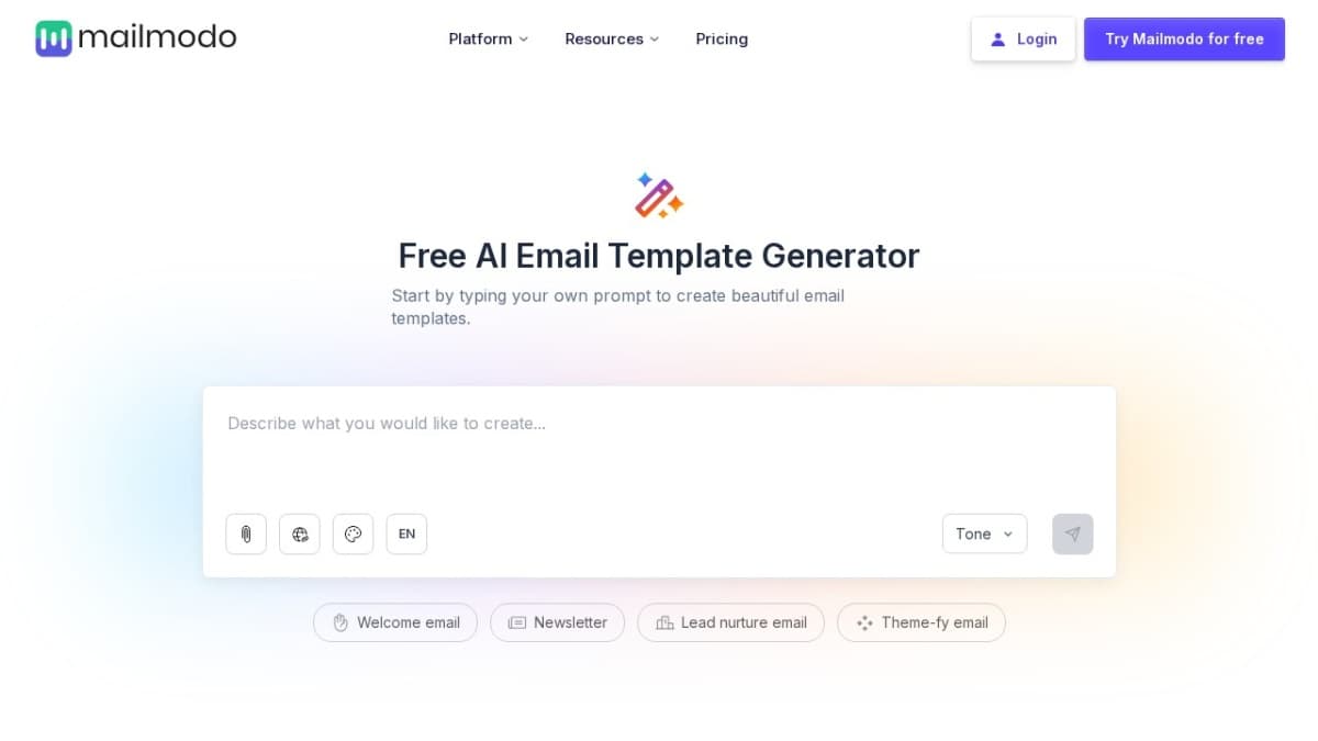 Free AI Email Template Generator