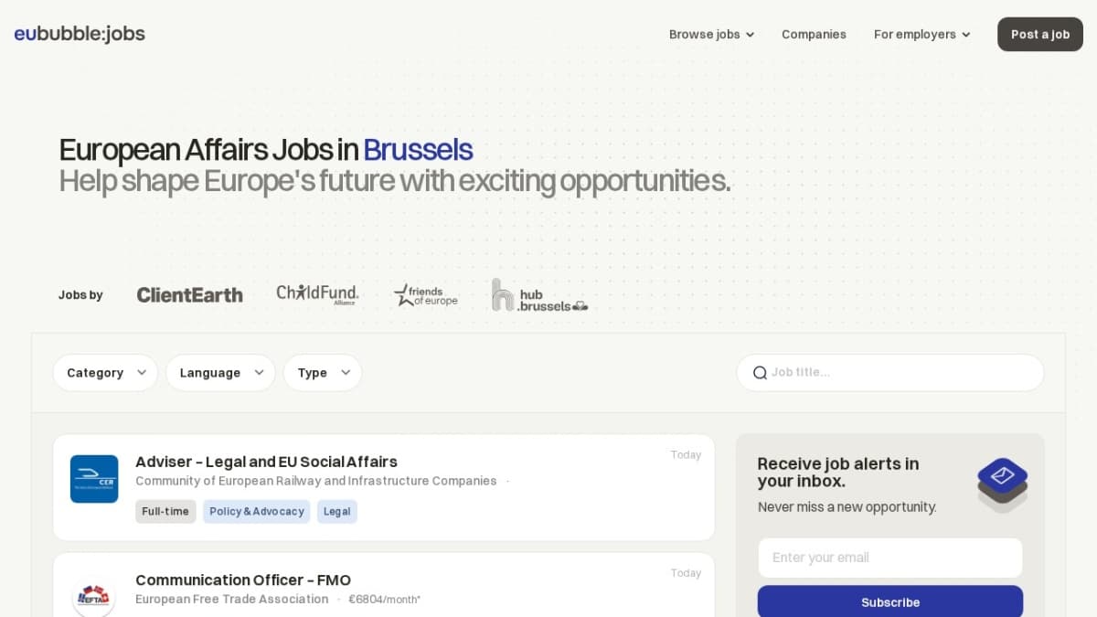 Jobs in Brussels