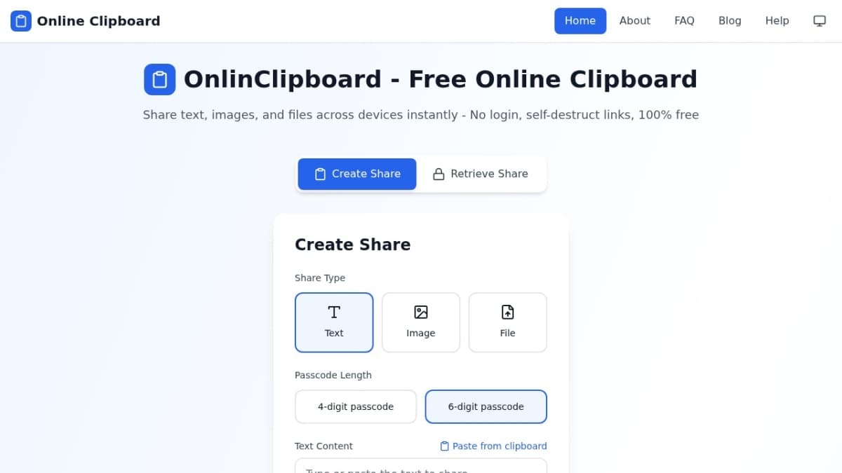 Online Clipboard