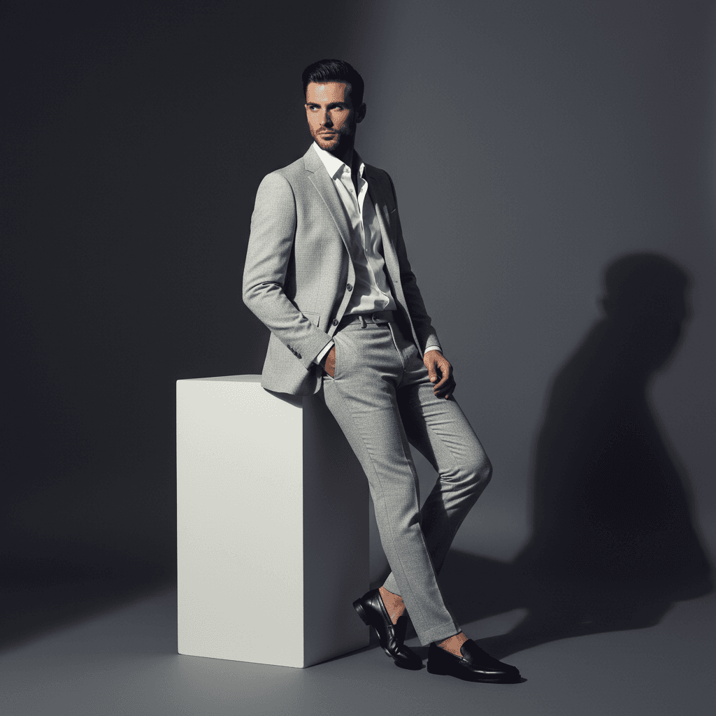 Gemini Image Prompt for json, photograph: Hyper-realistic high-fidelity editorial fashion photograph o...
