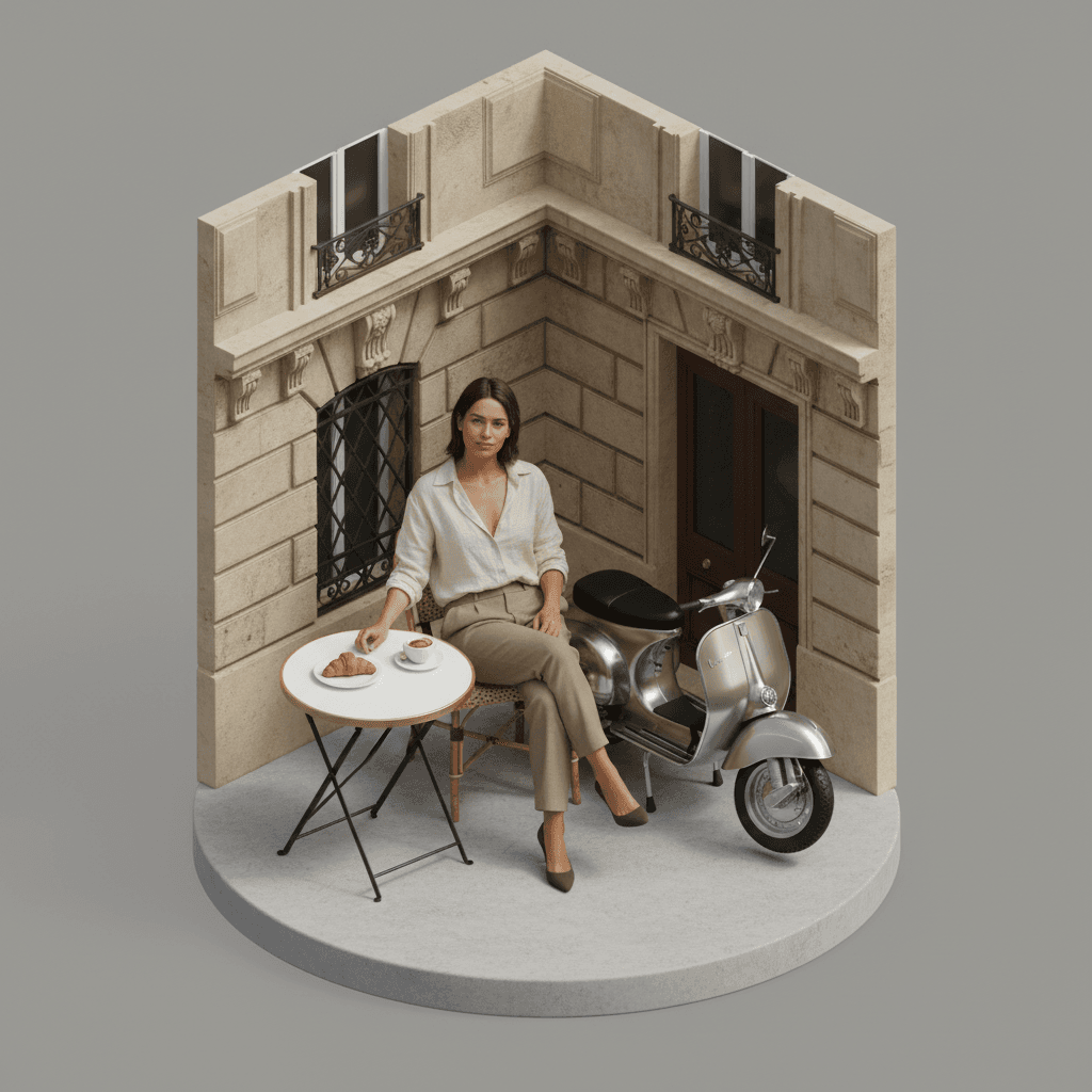 Gemini Image Prompt for 3d: Concept: A photorealistic digital render, presented as a 3D...
