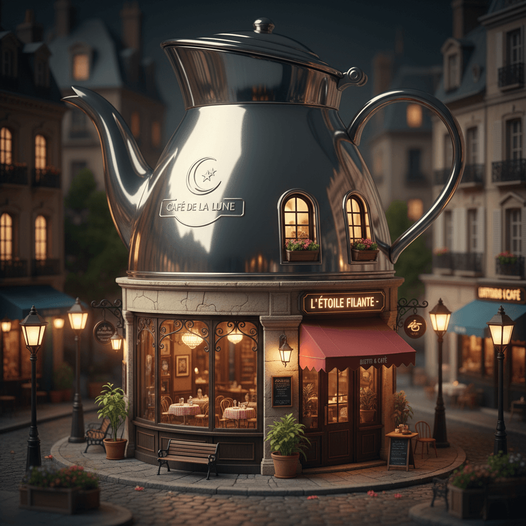 Gemini Image Prompt for product: A surreal micro-metropolis tableau, where a colossal BRAND P...