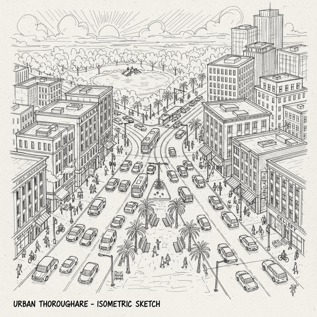 Gemini Image Prompt for other: Render a hand-sketched isometric layout illustration of this...