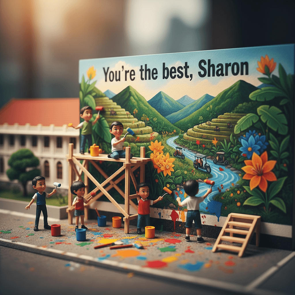 Gemini Image Prompt for json, 3d: scene: description: An artistic tiny diorama showcas...