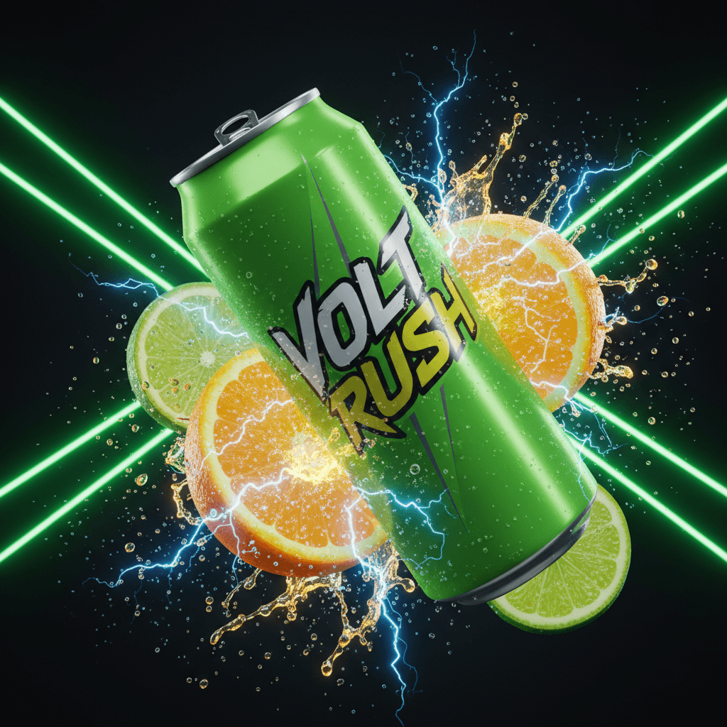 Gemini Image Prompt for product: Ultra-cinematic commercial depiction of a fluorescent green...