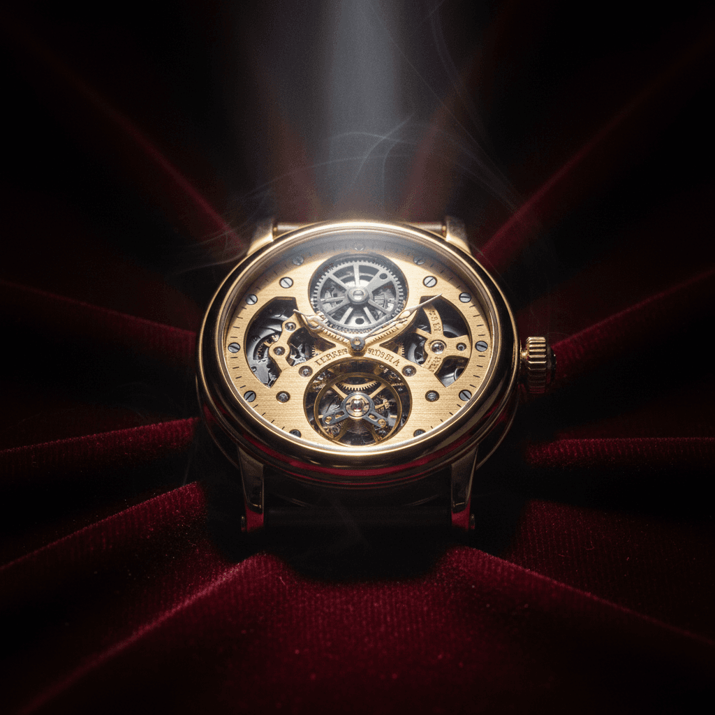 Gemini Image Prompt for product: product, opulent item showcase, deep crimson velvet backdrop...