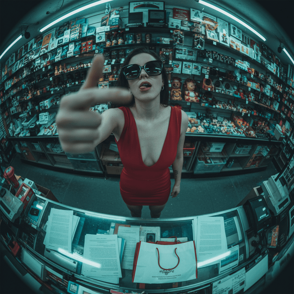 Gemini Image Prompt for json, photograph: image_description: title: CCTV Capture: Rebel in a M...