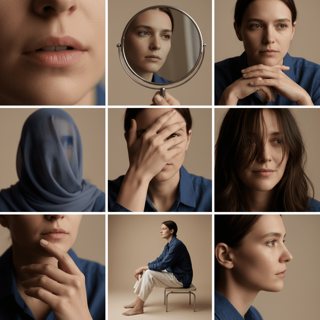 Gemini Image Prompt for other, photograph: Construct a 3x3 grid of meticulously edited photographs with...